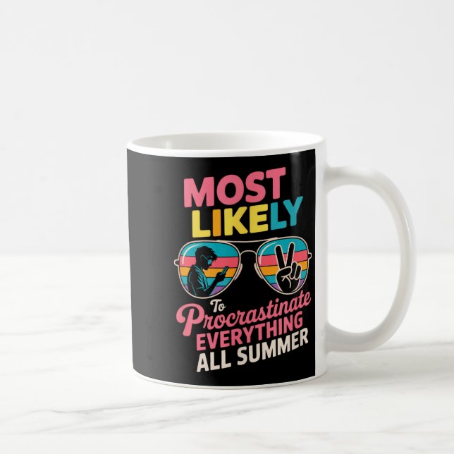 Caneca De Café Procrastinator Gift Funny Summer Quote Lazy Lifest (Direita)