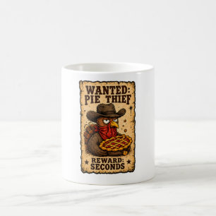Caneca De Café Procurado: Ladrão de Torta Peru Dia de Ação de Gra