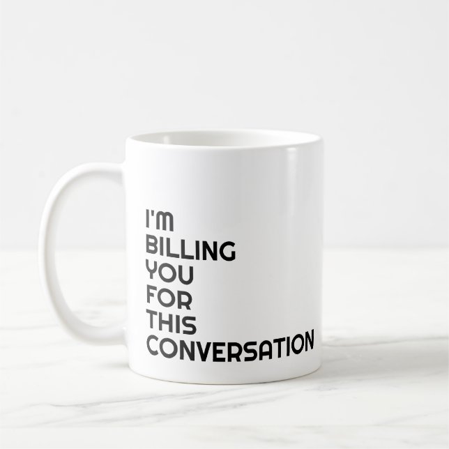 Caneca De Café Procurador Gift Funny Dizendo negro (Esquerda)