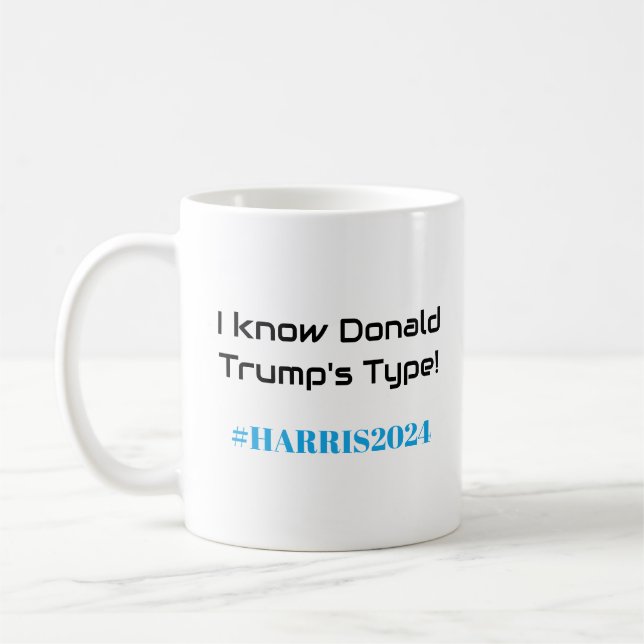 Caneca De Café Procurador vs. condenado! Kamala Harris 2024 Diver (Esquerda)