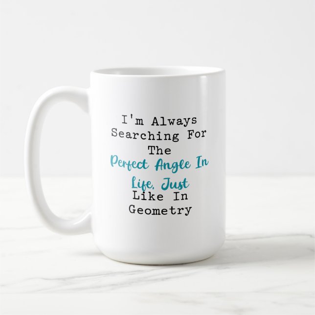 Caneca De Café Procurando o Ângulo Perfeito na Geometria da Vida (Esquerda)