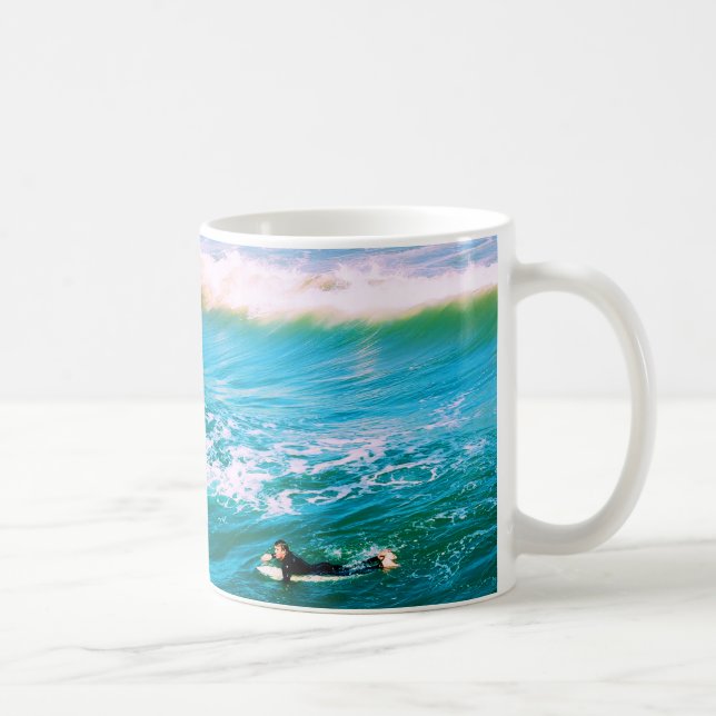 Caneca De Café Procurando uma Onda - 11 oz. Clássico Surfer Mug (Direita)