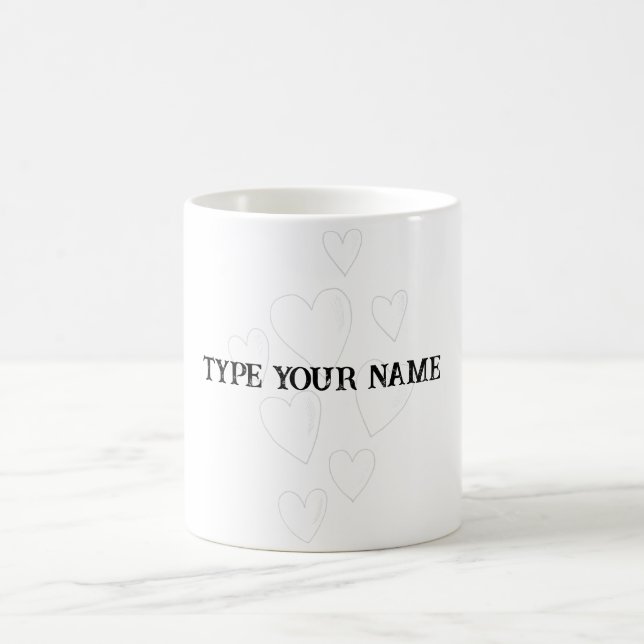 Caneca De Café Produto Personalizável Adicione Seu Próprio Texto  (Centro)