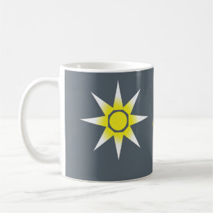 Caneca De Café Produto Sol Magia Branco Amarelo