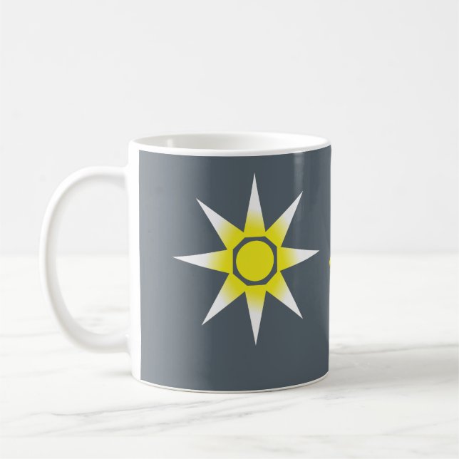 Caneca De Café Produto Sol Magia Branco Amarelo (Esquerda)