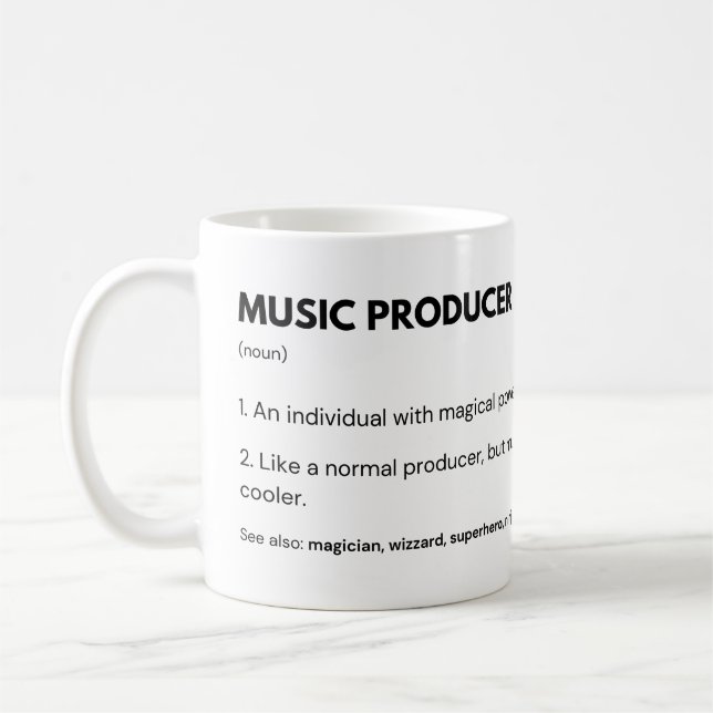 Caneca De Café Produtor De Música E Produção De Engenheiros De Áu (Esquerda)