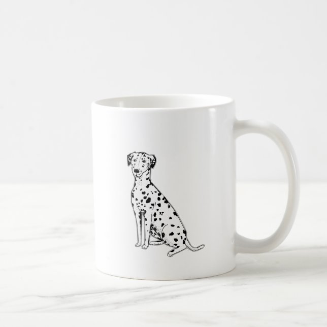 Caneca De Café Produtos customizáveis do cão Dalmatian (Direita)