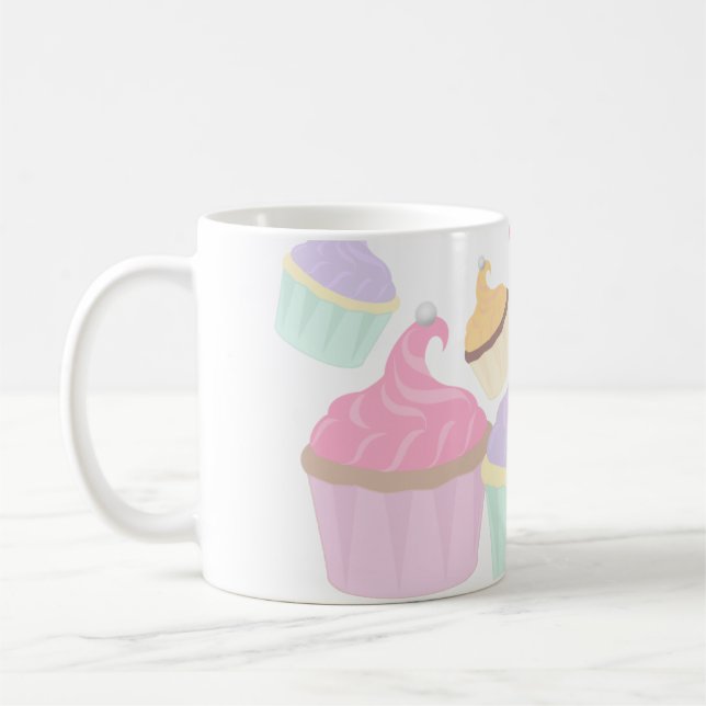 Caneca De Café Produtos de Cupcake Divertidos e Fantasiosos (Esquerda)