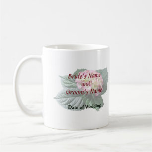 Caneca De Café Produtos para casamentos de Hydrangea, cor-de-rosa