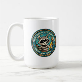 Caneca De Café Professional Mischief Maker Raccoon Funny