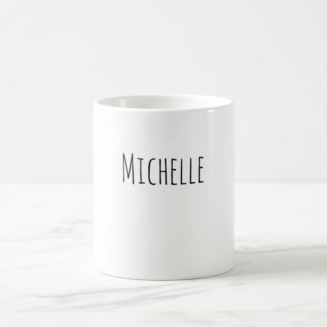 Caneca De Café Professional Modern Minimalist Plain Own Name (Centro)