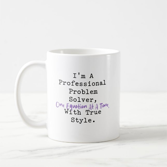 Caneca De Café Professional Problem Solver One Equation Style (Esquerda)