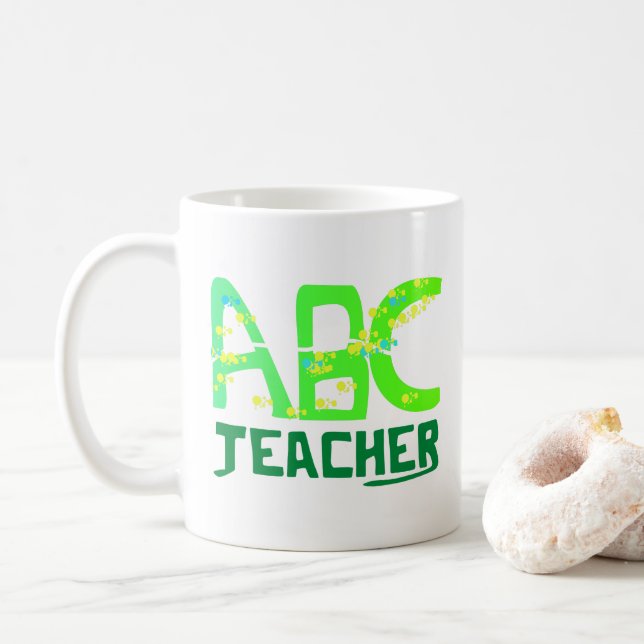 Caneca De Café Professor ABC personalizado (Com Donut)