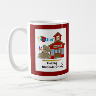 Caneca De Café Professor - Ajudando Os Estudantes A Crescer - Mug