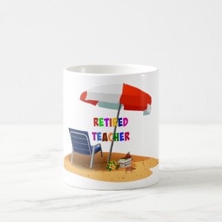 Caneca De Café Professor aposentado, cena de praia (revista)