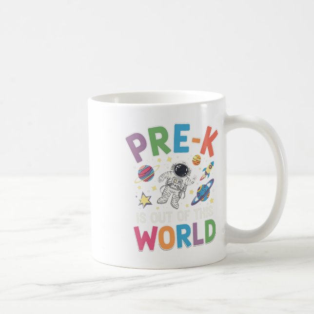 Caneca De Café Professor Astronauta Aluno Pré-escolar Espaço De V (Direita)