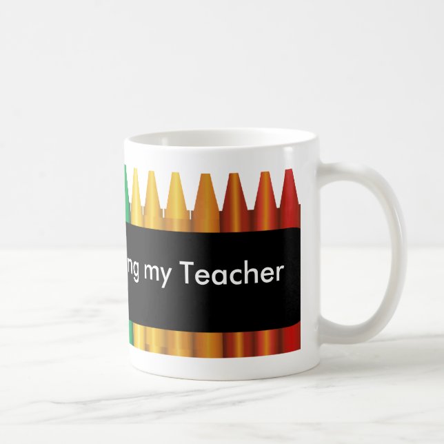 Caneca De Café Professor Crayon Design Mug 3 (Direita)