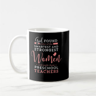 Caneca De Café Professor da pré-escola Forte Deus Cristão Esperto