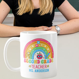 Caneca De Café Professor de 2º grau Personalizado Colorido
