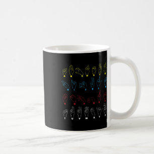 Caneca De Café Professor de Alfabeto em ASL Língua de Sinais Amer
