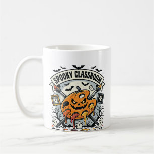 Caneca De Café Professor de Arte de Halloween Sala de Aula Assust