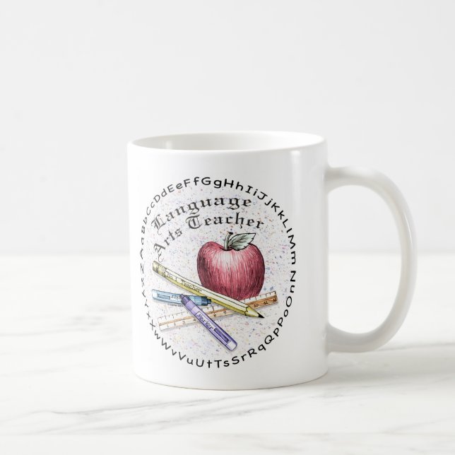 Caneca De Café Professor de Artes da Linguagem (Direita)