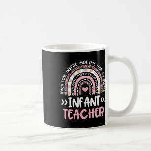 Caneca De Café Professor de Bebê Lindo Tie Dye Coração Arco-íris