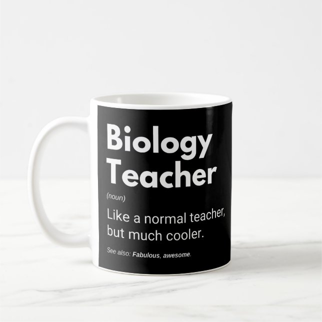 Caneca De Café Professor de Biologia Dito Engraçado (Esquerda)