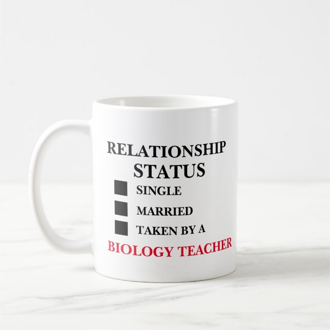 Caneca De Café Professor de Biologia do Status da Relação (Esquerda)