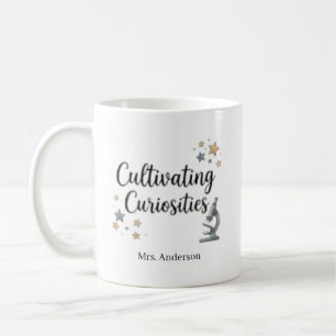 Caneca De Café Professor de Ciências STEM Cultivando Curiosidades