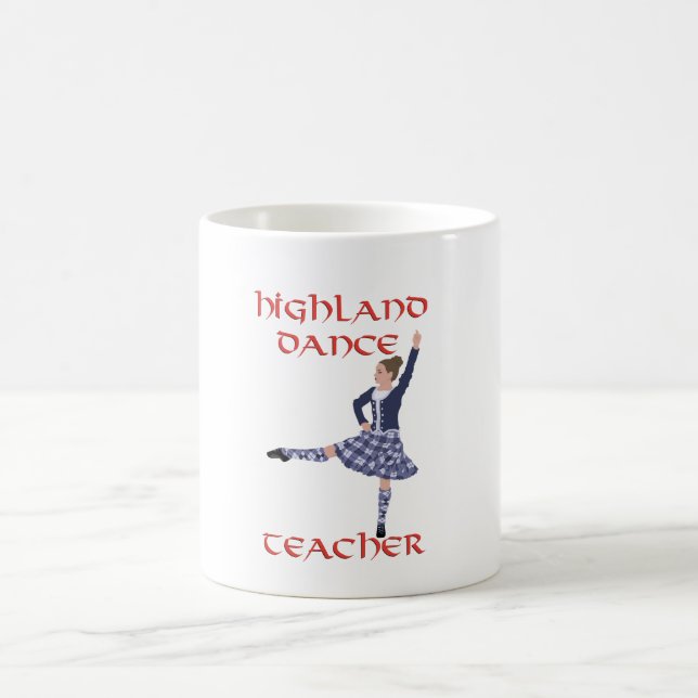 Caneca De Café Professor de Dança das Terras Altas Escocesas (Centro)