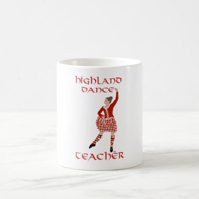 Caneca De Café Professor de Dança das Terras Altas Escocesas (Centro)