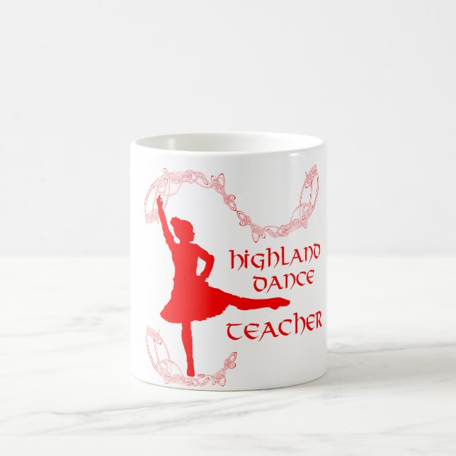 Caneca De Café Professor de dança em Highland - Vermelho (Centro)