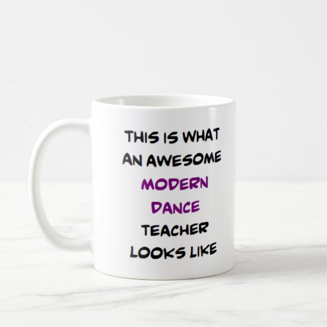 Caneca De Café professor de dança moderno, incrível (Esquerda)
