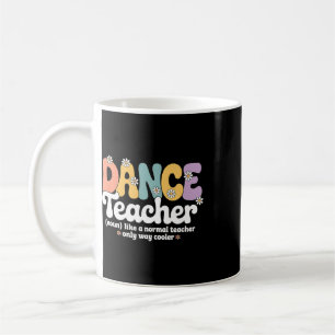 Caneca De Café Professor de Dança Retro Groovy Artes Cênicas Ck P