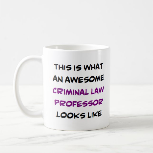 Caneca De Café professor de direito criminal, incrível (Esquerda)
