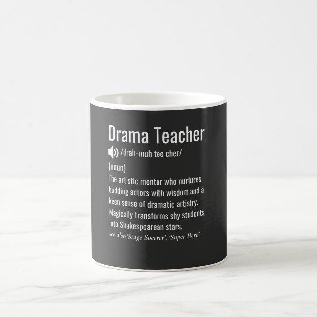 Caneca De Café Professor de Drama  (Centro)