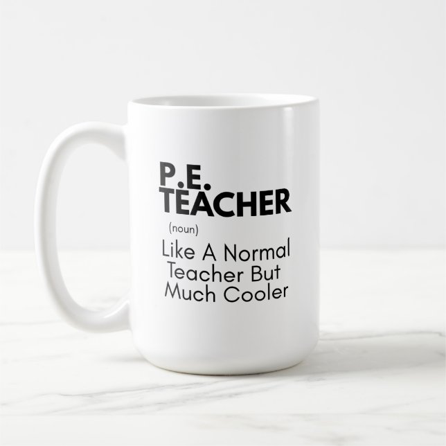 Caneca De Café Professor de Educação Física Engraçado Definido  (Esquerda)