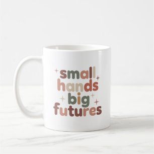 Caneca De Café Professor de Educação Infantil Pequenas Mãos Grand
