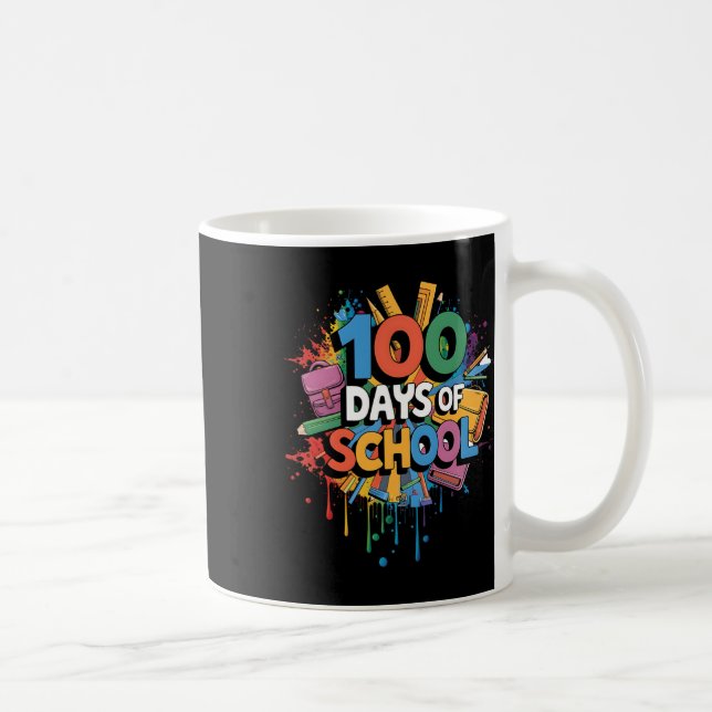 Caneca De Café Professor de equipamento engraçado para 100 dias & (Direita)