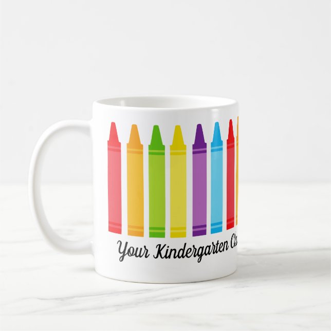 Caneca De Café Professor de Escola Personalizada Crayon (Esquerda)