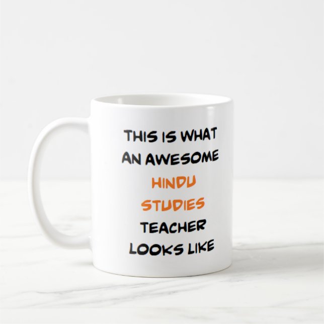 Caneca De Café professor de estudos hindu, incrível (Esquerda)