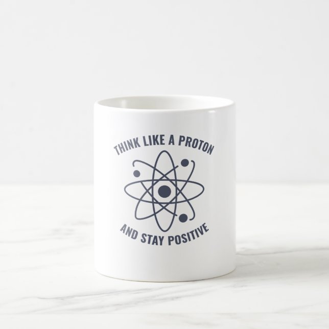 Caneca De Café Professor de Física Engraçado Pense como um Próton (Centro)