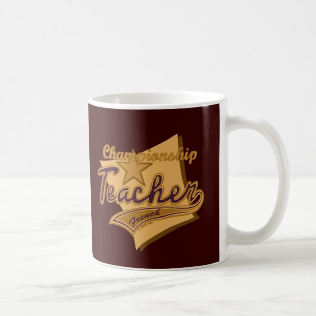 Caneca De Café Professor de Francês Campeão (Direita)