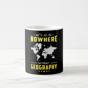 Caneca De Café Professor de Geografia Engraçado Mundo Contém Pr