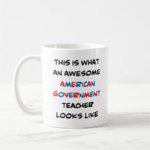 Caneca De Café professor de governo americano incrível
