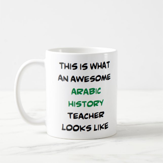 Caneca De Café professor de história árabe, incrível (Esquerda)