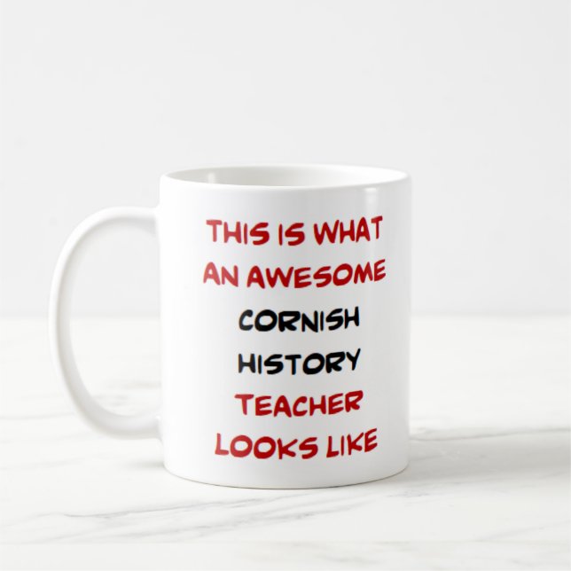 Caneca De Café professor de história cornês, incrível (Esquerda)