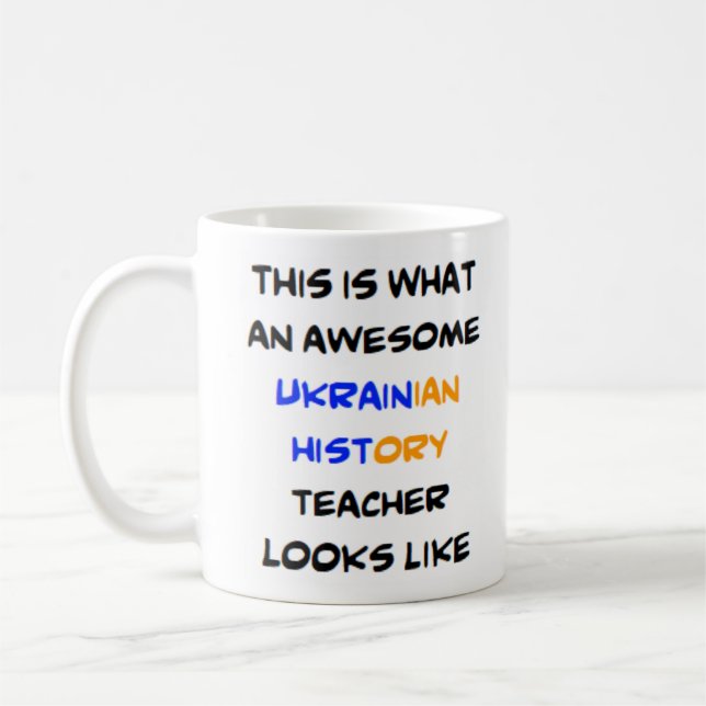 Caneca De Café professor de história da ucrânia, incrível (Esquerda)