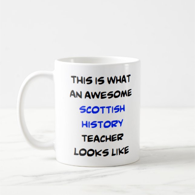 Caneca De Café professor de história escocês, incrível (Esquerda)